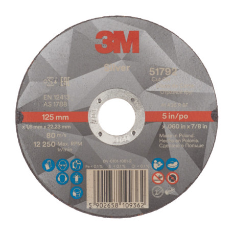 Disco corte Silver PSG 125x1,6 3M