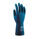 Guante sin soporte de látex satinado color azul JUBA
