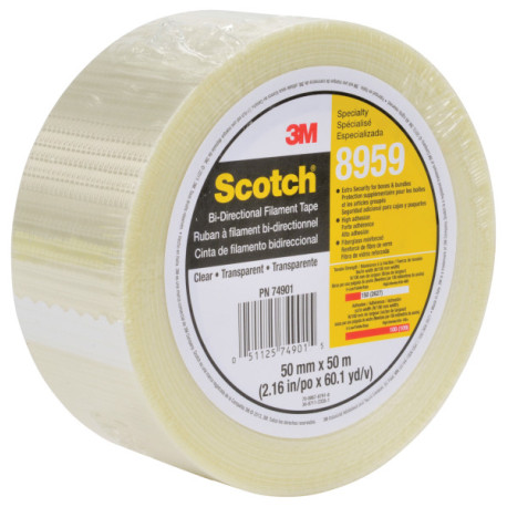 Cinta Scotch filamentos bidirec 8959 transparente 50mmx50m 3M