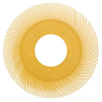 Bristle amarillo Ø150 P-80 tipo C (8 láminas + eje) (5 unidades) 3M