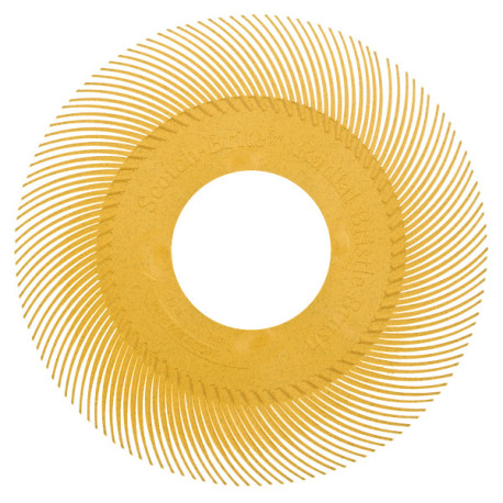 Bristle amarillo Ø150 P-80 tipo C (8 láminas + eje) (5 unidades) 3M