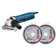 Lote 13 1 miniamoladora 125mm+20 discos corte 115mm BOSCH