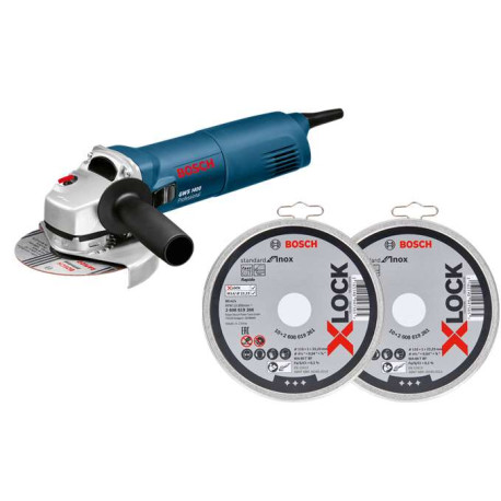 Lote 13 1 miniamoladora 125mm+20 discos corte 115mm BOSCH