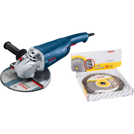 Lote 15 1 amoladora 230mm+5 discos diamante 230mm BOSCH