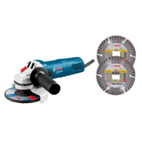 Lote 9 4 discos diamante+1 miniamoladora Ø115mm BOSCH