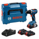 Atornillador GSR 18V-65+3 bat.4,0Ah+cargador+L-Boxx BOSCH