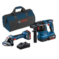 Kit martillo GBH18V22+miniamoladora GWS18V8+2bat+carg+bolsa BOSCH