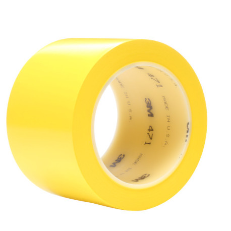 3M™ Cinta de Vinilo 471F, Amarilla, 50 mm x 33 m, 0.14 mm 3M