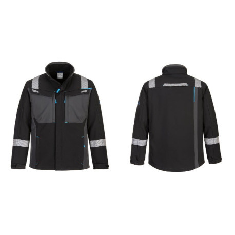 Cazadora FR704 softshell WX3 negra modaflame ignifuga-anties PORTWEST
