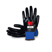 Guante soporte poliester U3 azul elastano fibra vidrio BODERO