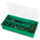 Estuche 11-7 verde con 7 separadores fijos 250x140x54mm TAYG