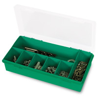 Estuche 11-7 verde con 7 separadores fijos 250x140x54mm TAYG