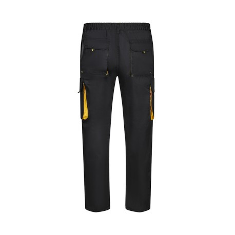 Pantalon multibolsillos con refuerzo 103004 negro/amarillo VELILLA