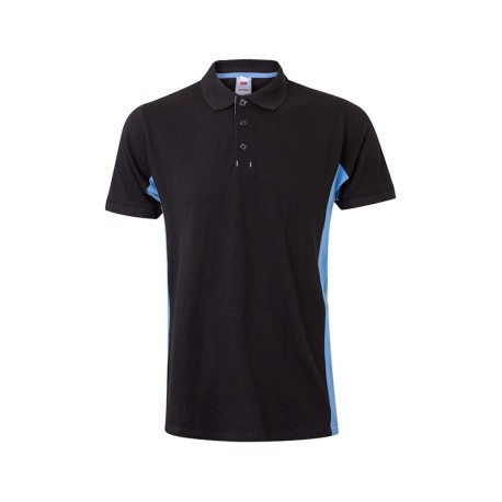 Polo bicolor manga corta 105504 00-05 negro/celeste VELILLA