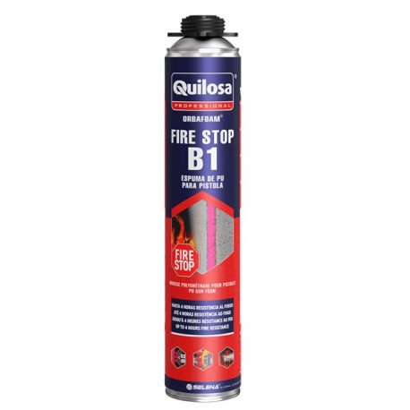 Espuma poliuretano pistola fire-stop 700ml ignifuga QUILOSA