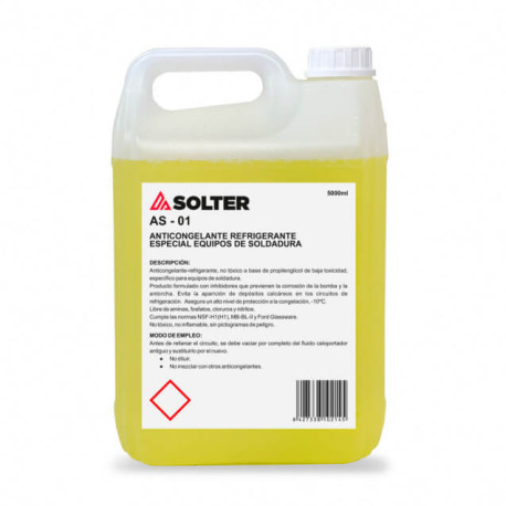 Liquido refrigerante antorchas garrafa de 5 Litros 10214 SOLTER