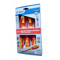 Juego 6 destornilladores aislados VDE SINEX