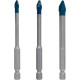 Broca EXPERT HEX-9 HardCeramic set 3 uds BOSCH