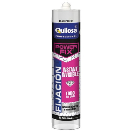 Adhesivo power fix fijacion instant invisible 295g transpare QUILOSA