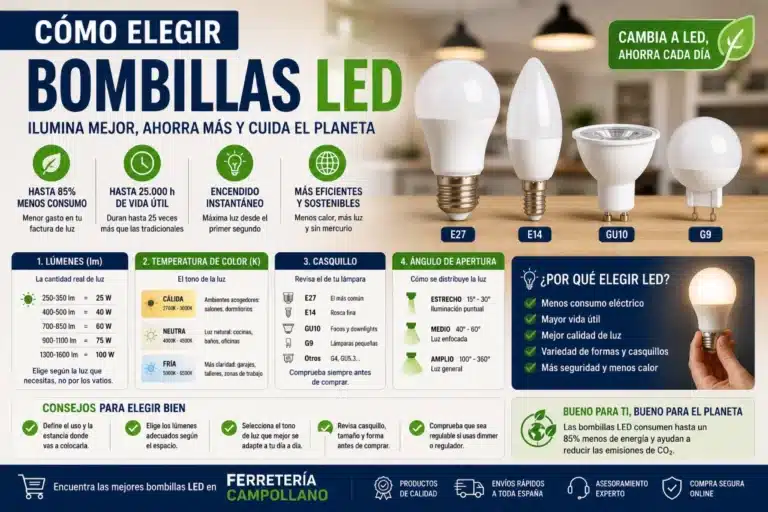 Cómo elegir bombillas LED y olvidarte de las bombillas tradicionales