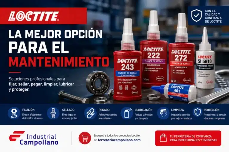 Loctite para mantenimiento: qué producto elegir según el trabajo