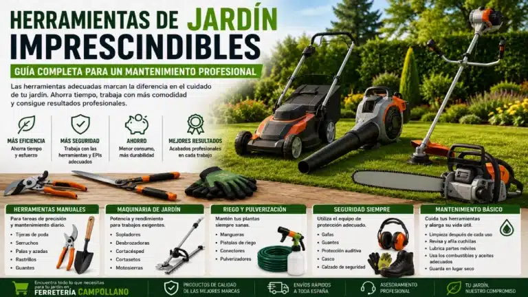 Herramientas de jardín imprescindibles para un mantenimiento profesional