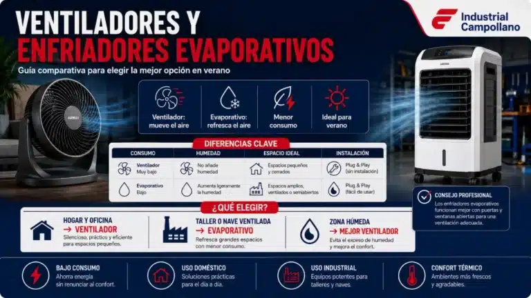 Ventiladores y enfriadores evaporativos: cómo elegir el sistema ideal para combatir el calor