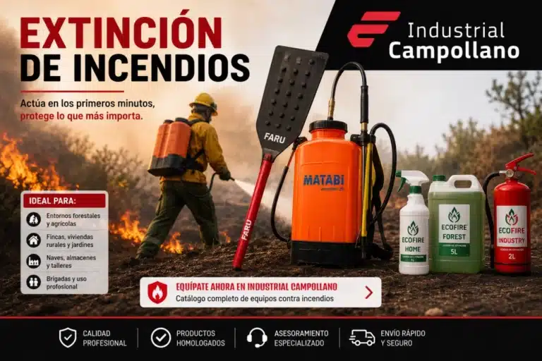 Herramientas de extinción de incendios: qué usar ante un conato