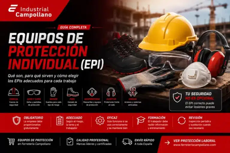 Equipos de protección individual (EPI): qué son, tipos y cómo elegirlos