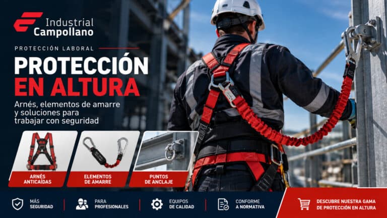 Protección en altura: arnés y elementos de amarre